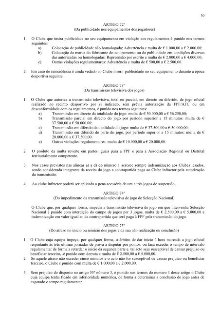 Regulamento Disciplinar - Associação de Futebol de Coimbra