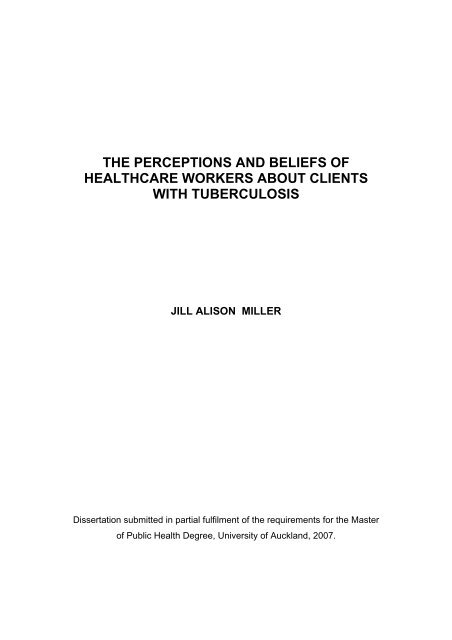 the perceptions and beliefs of healthcare workers about clients with ...