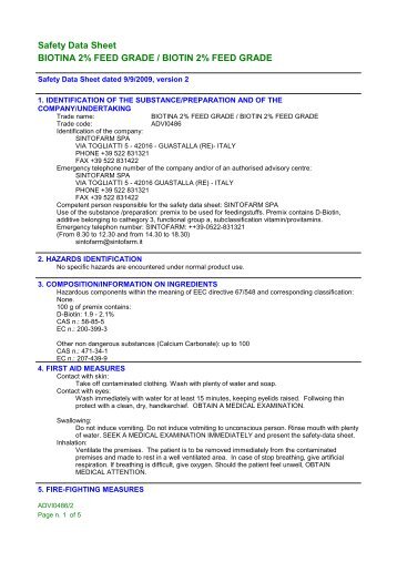 Material Safety Data Sheet Biotin-Sintofarm... 23 kb - Bankom