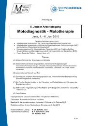 Motodiagnostik - Mototherapie - Universitätsklinikum Jena ...