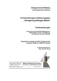 Vorhabenbezogener Bebauungsplan â€žVerlagerung Wasgau-Marktâ€œ