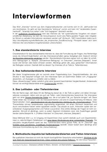 Pdf Workshop 2b "ErgÃ¤nzung - Interviewformen"