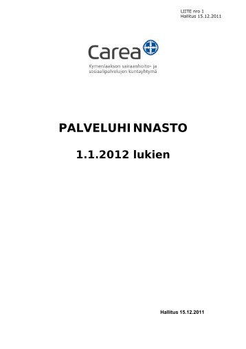 liitteenÃ¤ nro 1 - Carea