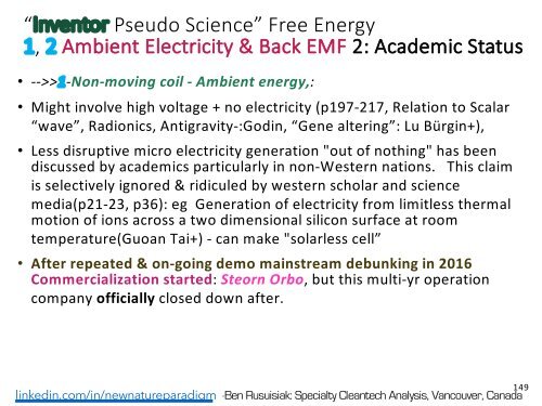 Fusione Fredda, Tesla, Onda Scalare, Campo di Torsione, «Energia libera»..= Tutti Pseudo-Scienza?(Riepilogo italiano) /  Cold Fusion, Tesla, "Free Energy", "Over-Unity".. = All Fake Science? 