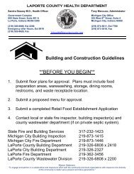 Building and Construction Guidelines - LaPorte County Government