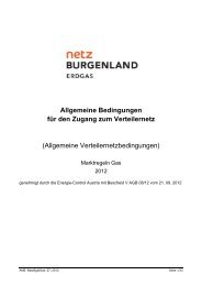 Allgemeine Verteilernetzbedingungen - Gas - Netz Burgenland