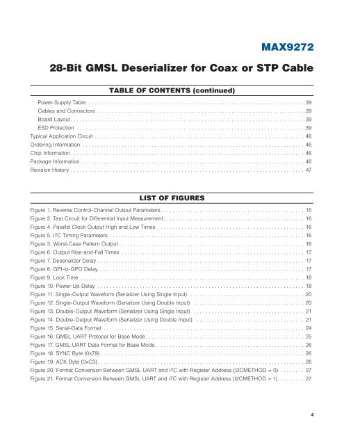 MAX9272 28-Bit GMSL Deserializer for Coax or STP Cable