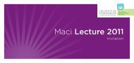 Maci Lecture 2011 - Master Arbitrage & Commerce International