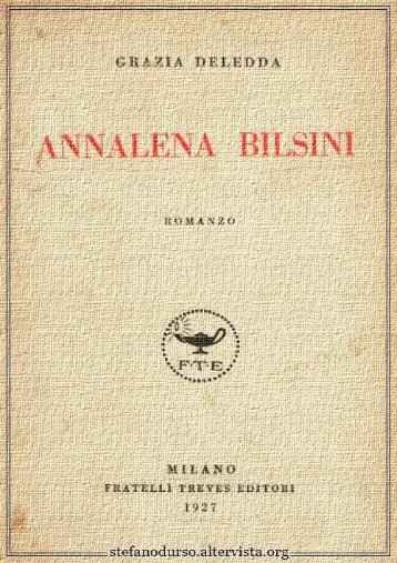 "Annalena Bilsini" di Grazia Deledda - Altervista