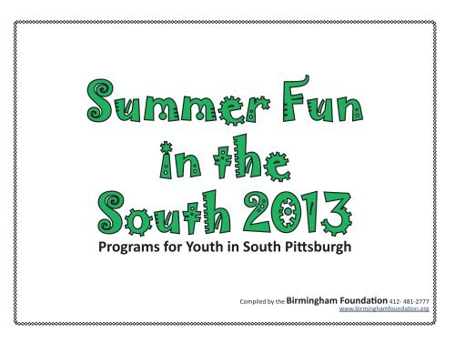 Summer Fun in the South - Foundation Center