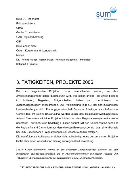 tätigkeitsbericht 2006 - Stadt-Umland Management
