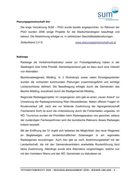 tätigkeitsbericht 2006 - Stadt-Umland Management