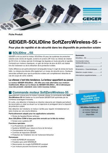 GEIGER-SOLIDline SoftZeroWireless-55 â - Geiger Antriebstechnik