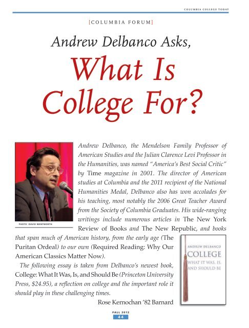 Download this issue as a PDF - Columbia College - Columbia ...