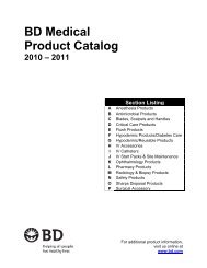 BD Medical Product Catalog 2010 – 2011 ... - Medical Equipment sro