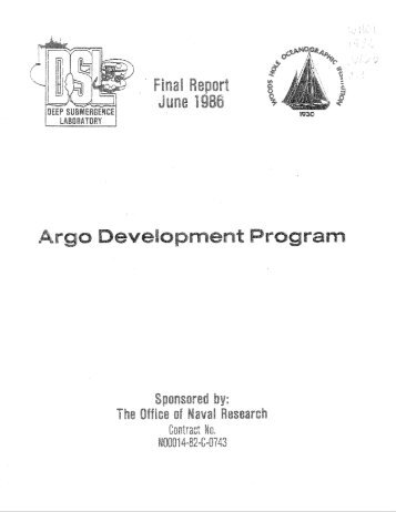 Argo Development Program - Bad Request