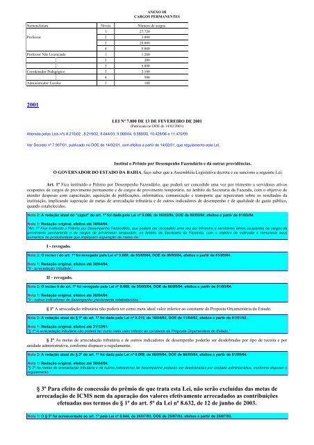 Imprimindo - LegislaÃ§Ã£o do Servidor - Sefaz Net