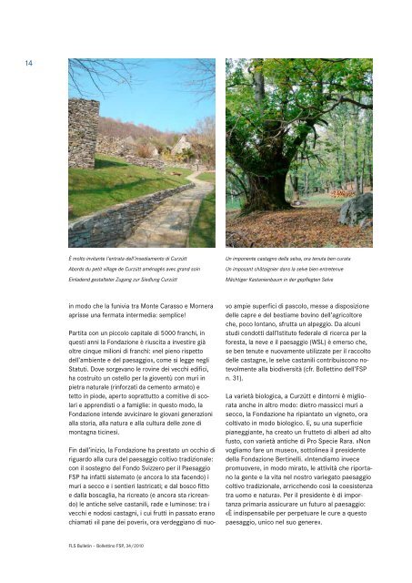 FLS-Bulletin Nr. 34 - Fonds Landschaft Schweiz