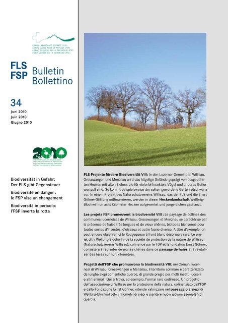 FLS-Bulletin Nr. 34 - Fonds Landschaft Schweiz