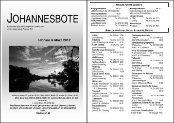 aussenblatt febr mÃ¤rz.pub - johannesgemeinde.org.za