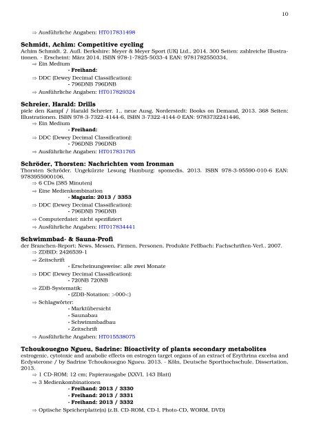 PDF Neukatalogisate 06. November 2013 - Zentralbibliothek der ...