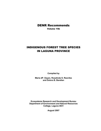 DENR Recommends - Ecosystems Research and Development ...