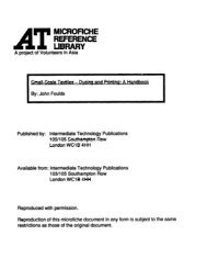 MICROFICHE REFERENCE LIBRARY I Sma”- SC& Textiles _ [4yei ...