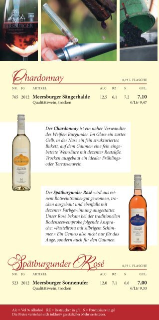 Preisliste sePteMBer 2013 - Winzerverein Meersburg eG