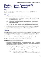 Chapter: Human Resources (HR) Section 1: Code of Conduct - Utah ...