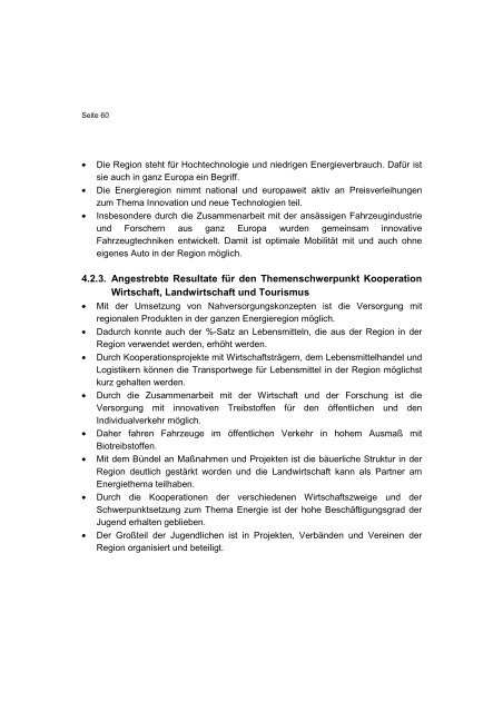 Regionaler Entwicklungsplan - Energieregion Weiz-Gleisdorf