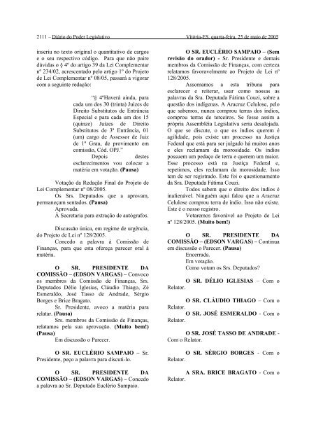 DIÃRIO OFICIAL PODER LEGISLATIVO - AssemblÃ©ia Legislativa do ...