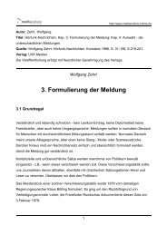 4. Auswahl - die unterschiedlichen Meldungen - Mediaculture online