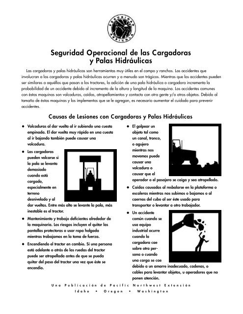 Seguridad Operacional de las Cargadoras y Palas HidrÃ¡ulicas