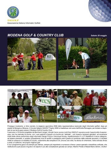 modena golf & country club - INGOLF - Associazione Italiana ...