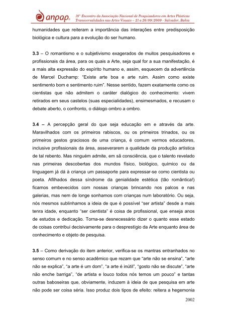 notas sobre a transversalidade na pesquisa e no ... - Anpap