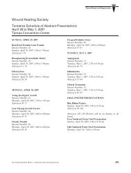 the 2007 Abstract Presentations - Wound Healing Society