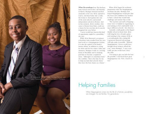 2012 Annual Report - The Steppingstone Foundation