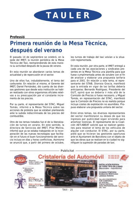 PDF Revista Taxi nÃ‚Âº136 - Institut MetropolitÃƒÂ  del Taxi