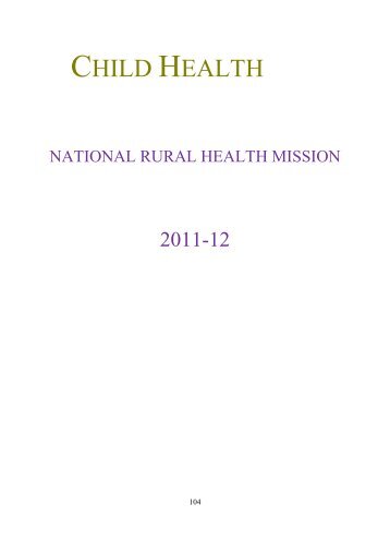 child health - National Rural Health Mission Program Implimentation ...