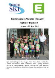 Trainingskurs Wetzlar (Hessen) SchÃ¼ler Biathlon