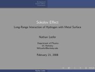 Sokolov Effect - Long-Range Interaction of Hydrogen with Metal ...