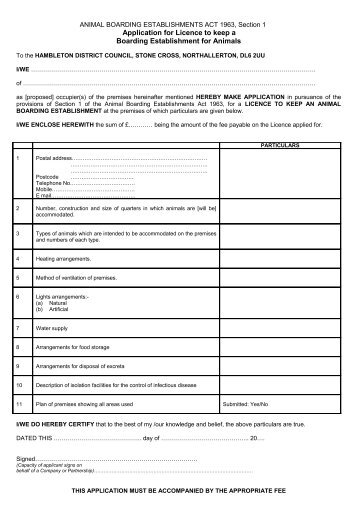 ANIMAL BOARDING ESTABLISHMENTS ACT 1963, Section 1