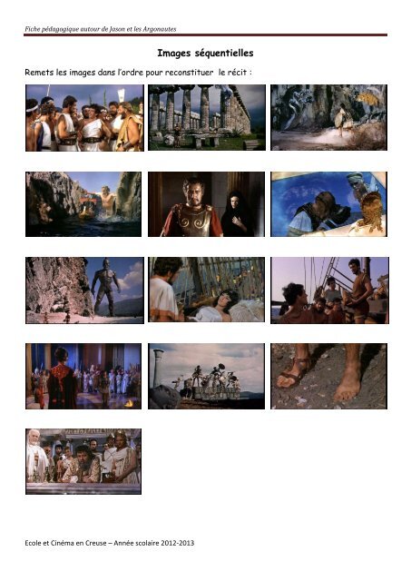 Fiche pÃ©dagogique autour de Jason et les Argonautes