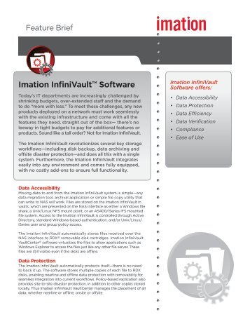 Imation InfiniVault™ Software