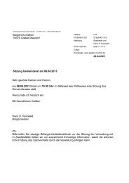 Einladung zur Sitzung am - Gemeinde Graben-Neudorf
