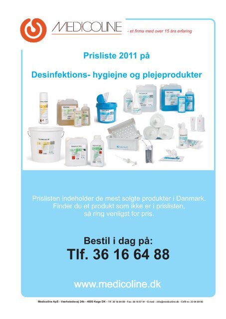 Prisliste 2011 på Desinfektions  - Medicoline