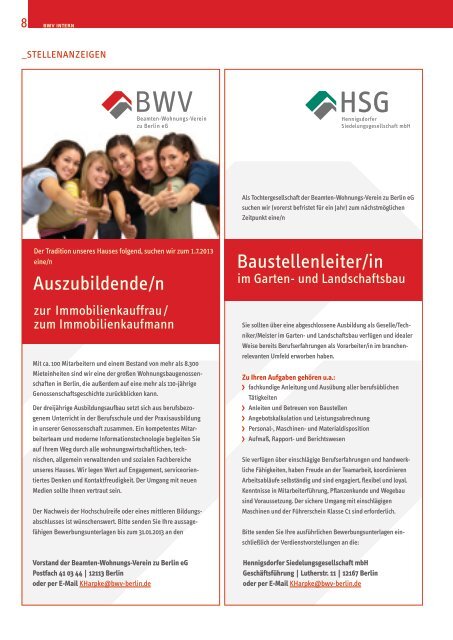 "Mein Zuhause." 2012.pdf - Beamten-Wohnungs-Verein zu Berlin eG