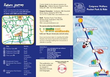 Cotgrave Welfare Pocket Park and Ride leaflet - Nottinghamshire ...