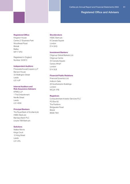 Annual report and accounts - Cattles Limited