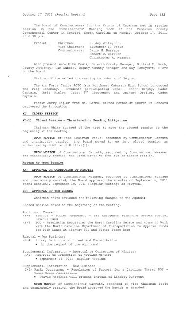 October 17, 2011 (Regular Meeting) Page 632 ... - Cabarrus County